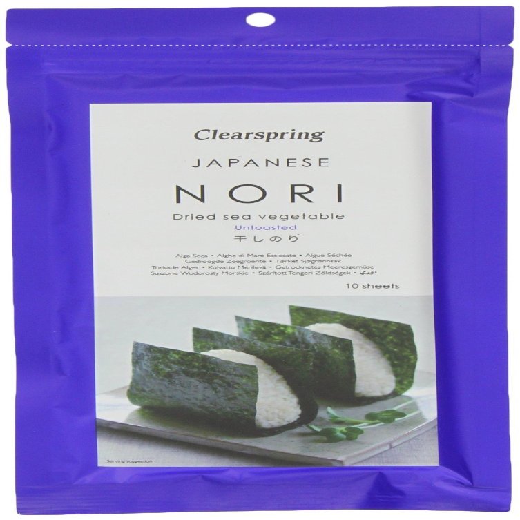 Untoasted Nori Sushi Sheets (Clearspring) x10