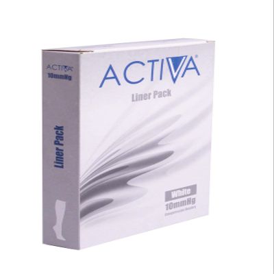 Activa Stocking Liners 3 Pack 10 mmHg White Large