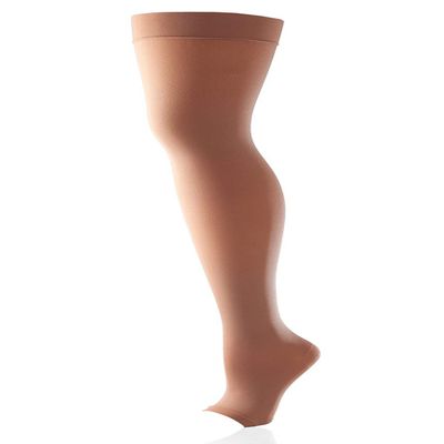 Activa British Standard Class 3 Open-Toe Thigh Length Stocking, Large, Sand