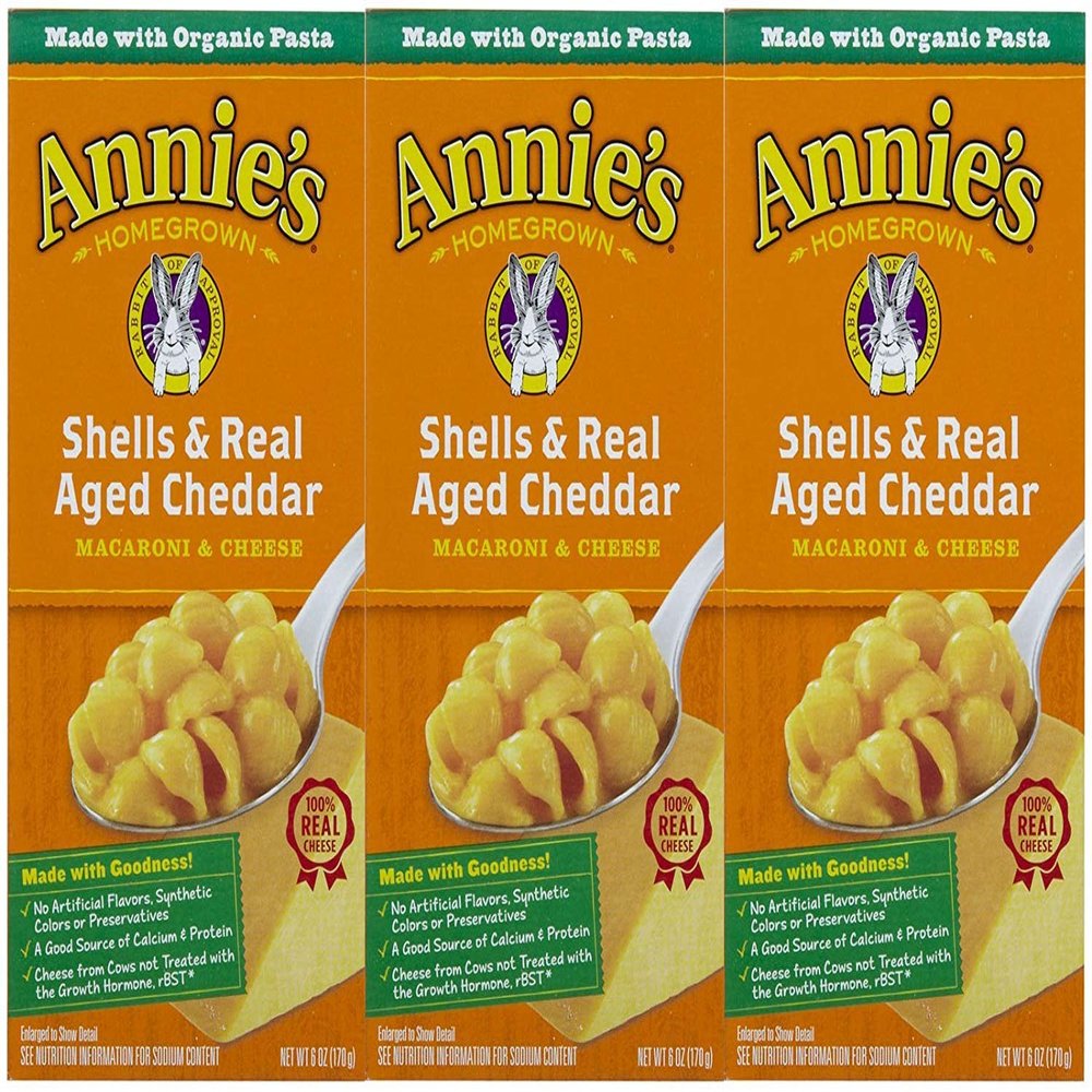 Annie's Homegrown Macaroni & Cheese - Shells & Real Aged Cheddar - 6 oz - 3 Pack by Annie's Homegrown
