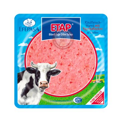 Original Efepasa Etap Sliced Beef Salami with Pepper Turkish Taste Halal 150 Gr by BAKKALIM UK