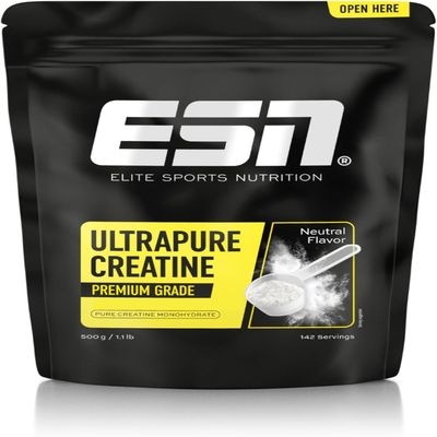 ESN Ultrapure Creatine Monohydrate, 500 g / 1.1 lbs Creatine Powder, 142 Servings - Vegan - Made in Germany, Laboratory Tested