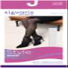 Sigvaris Ever Sheer Pantyhose 20-30mmHg Women's Closed Toe Long Length, Small Long, Black, Large Short, Natural view 3