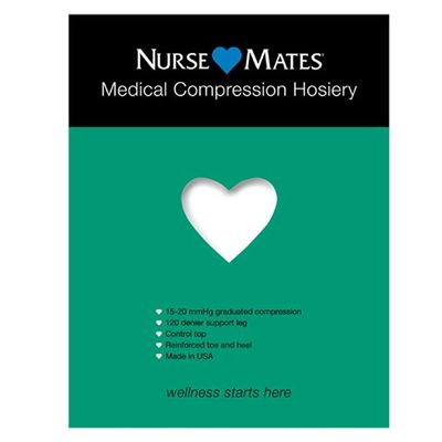 Nurse Mates Medical Compression Pantyhose | 15-20mmHg | Support Hosiery | 1 Pair, White, E