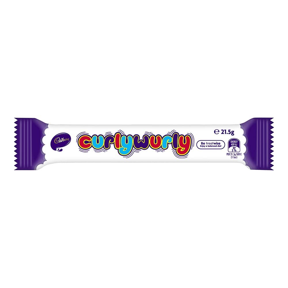 Cadbury Curly Wurly Chocolate Bar, 1-Ounce (Pack of 20)