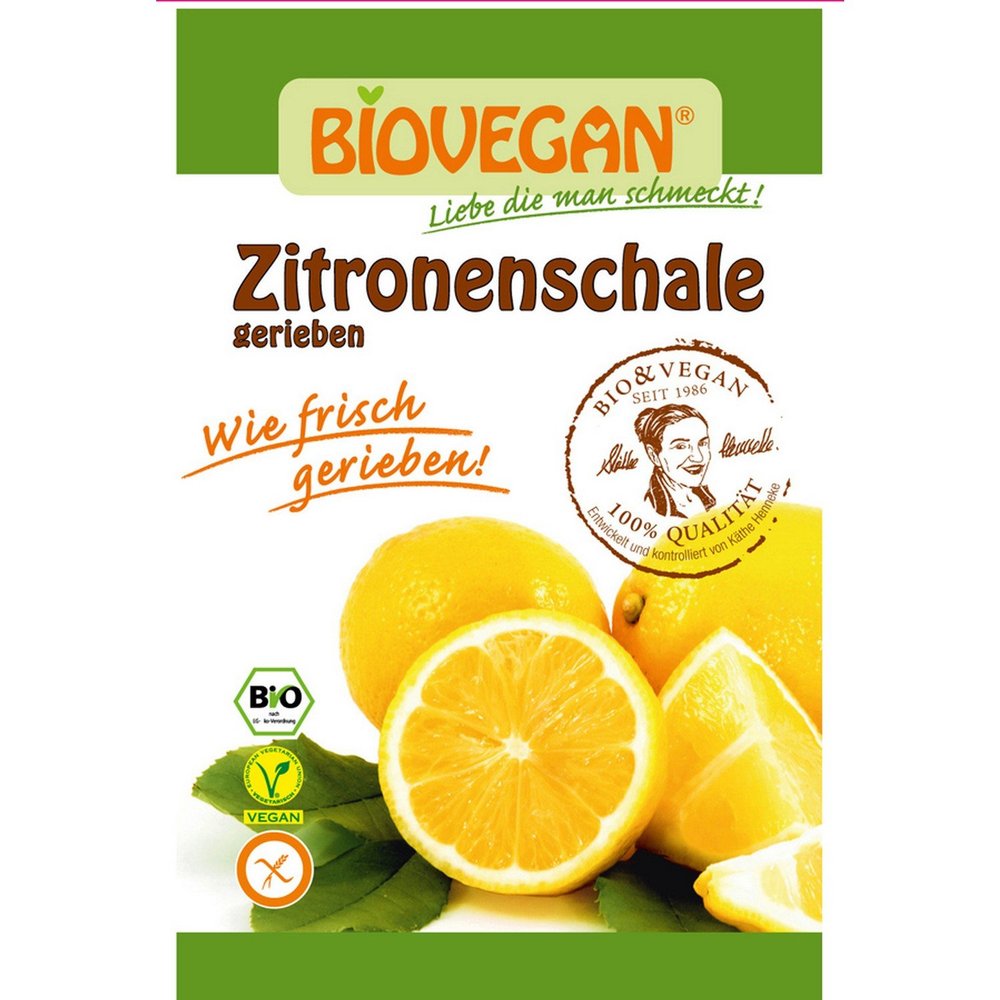 Biovegan, Zitronenschale (gerieben) , 10g