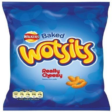 Walkers Baked Wotsits Really Cheesy Corn Puffs 22.5 g (Pack of 48)
