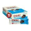think! Protein Bars, High Protein Snacks, Gluten Free, Kosher Friendly, Cookies and Crme, Nutrition Bars, 2.1 Oz per Bar, 10 Count (Packaging May Vary) view 1