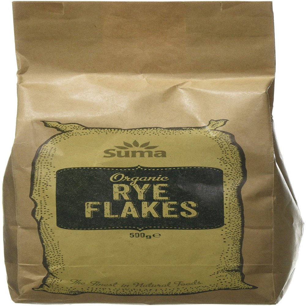 Suma Organic Rye Flakes 500 g (Pack of 6)