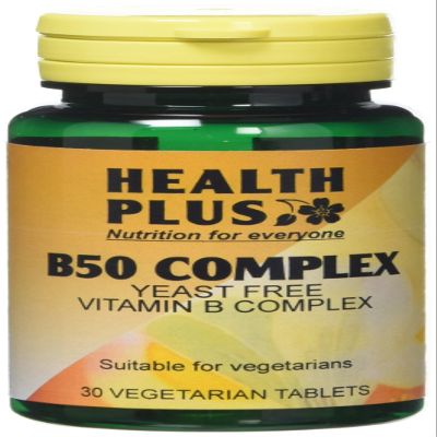 Health Plus B50 Complex Vitamin B Supplement - 2 X Packs Of 30 Tablets (60 Tablets)