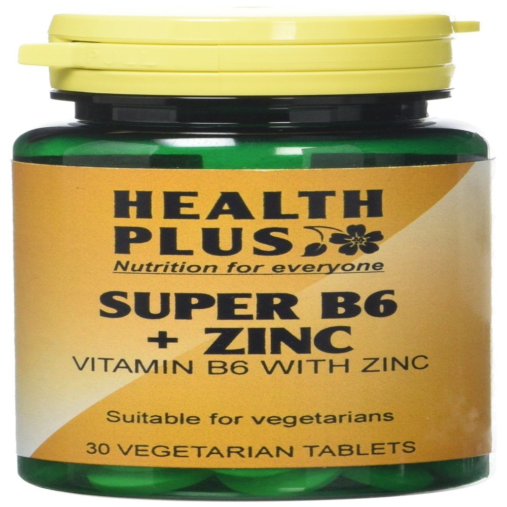 Health Plus Super B6 + Zinc Vitamin B Supplement - 2 X Packs Of 30 Tablets (60 Tablets)