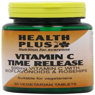 Health Plus Vitamin C 500mg Time Release : Vitamin C Supplement - 2 X Packs Of 30 Tablets (60 Tablets)