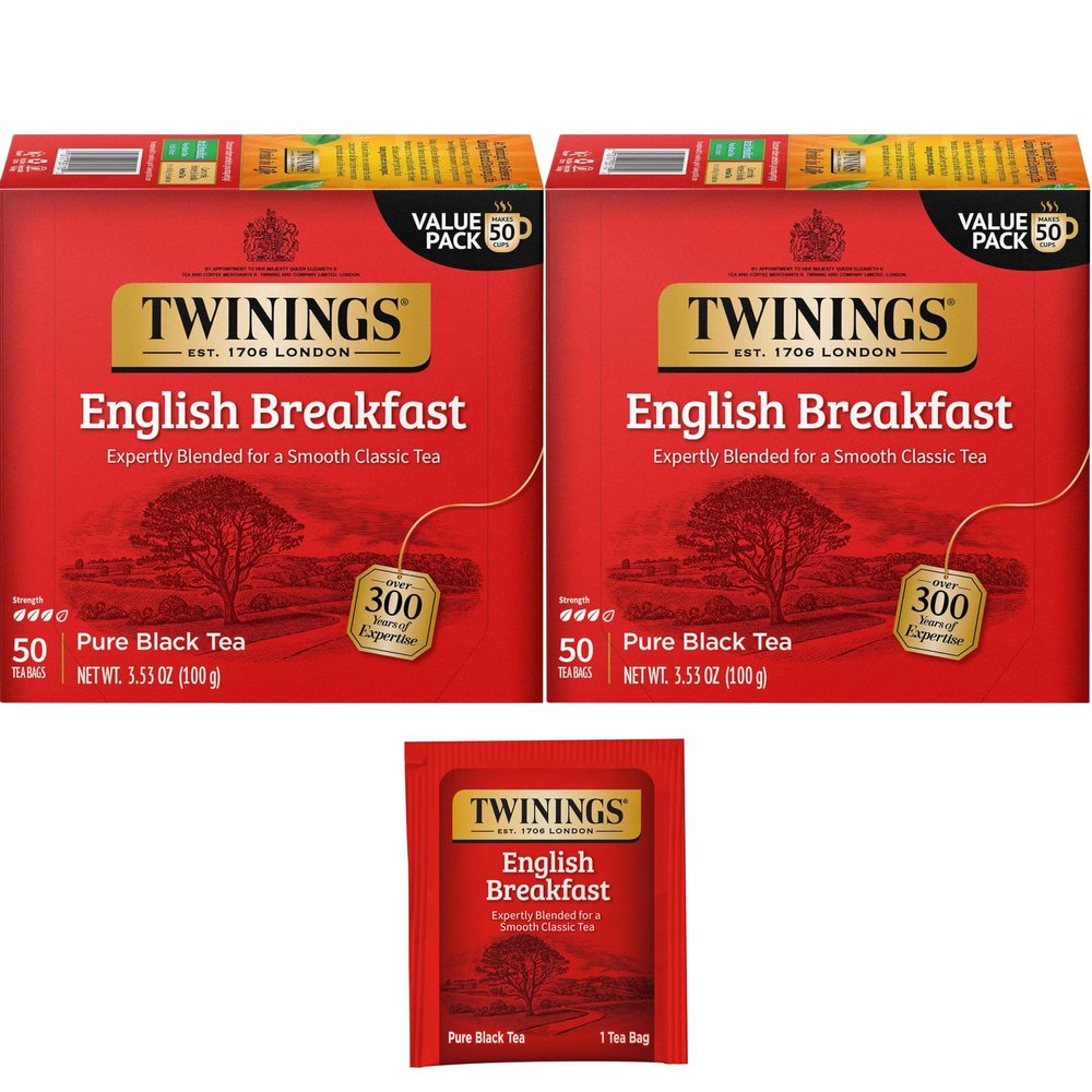 Twinings English Breakfast 100 Tea Bags, 250g