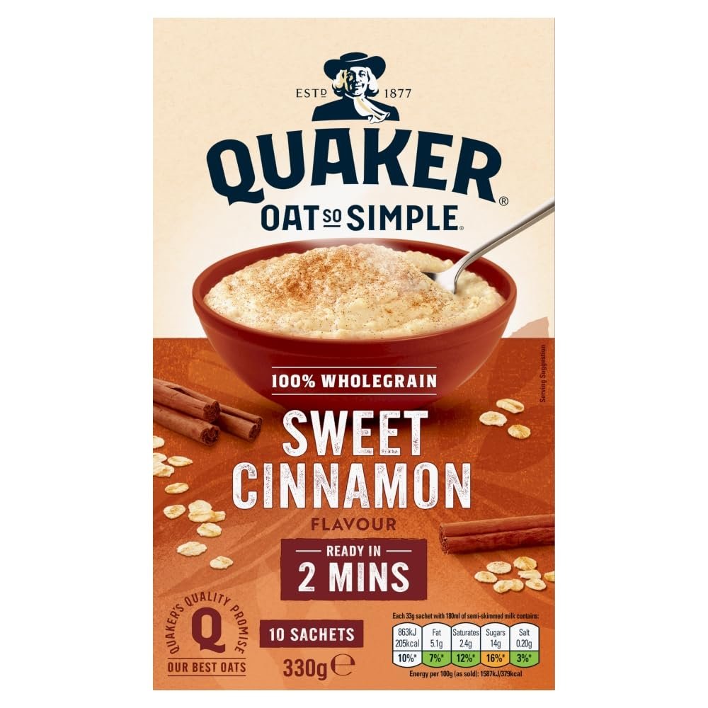 Quaker Oat So Simple Sweet Cinnamon Porridge 10x33g