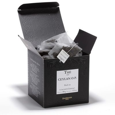 Tea Ceylan O.P box of 50 Cristal tea bags 100g