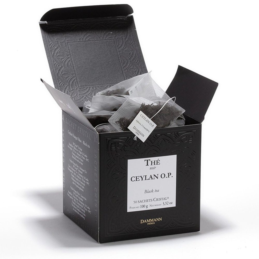 Tea Ceylan O.P box of 50 Cristal tea bags 100g
