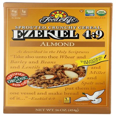 Food For Life Baking Co. Cereal - Organic - Ezekiel 4-9 - Sprouted Whole Grain - Almond - 16 Oz - Case Of 6