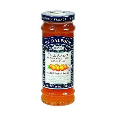 St Dalfour Fruit Spread - Deluxe - 100 Percent Fruit - Thick Apricot - 10 Oz - Case Of 6