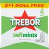 Trebor Softmints Peppermint, Refreshing Spearmint Flavoured Soft Mints, 4 x 44.75 g Rolls (Pack of 1) view 1