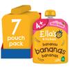 Ella's Kitchen First Taste Bananas Puree, Stage 1 (4+ months), Pack of 7, 490g view 1