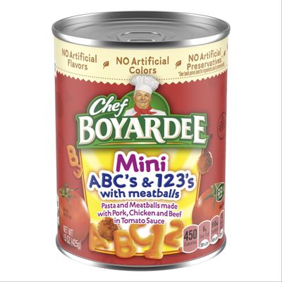 Chef Boyardee Mini-Bites Abc's & 123's w/Meatballs-15 oz