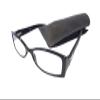 SMART BLACK UNISEX READING GLASSES MATCHING SLIP CASE D494 (+3.0) view 1