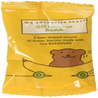 Artisan Biscuits My Favourite Bear Banana Bear Shaped Biscuits Twin Pack, 25 g
