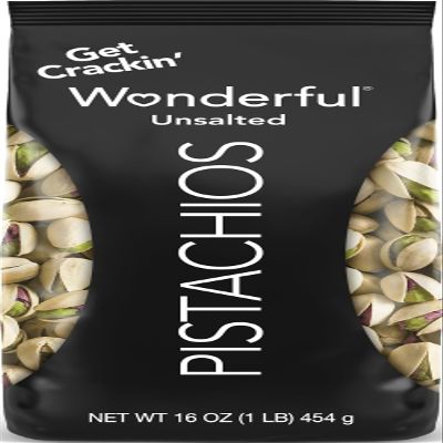 Wonderful Pistachios Roasted Pistachios (No Salt), 16-Ounce by Wonderful Pistachios