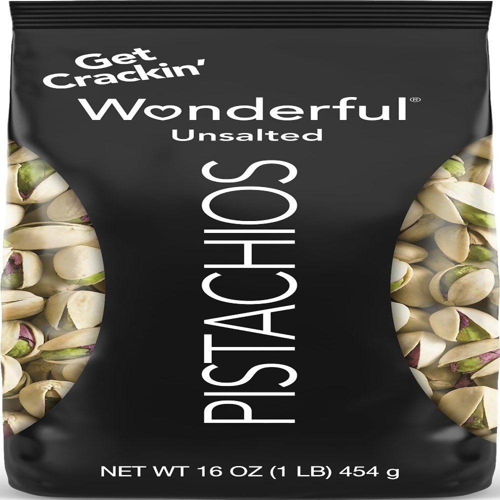 Wonderful Pistachios Roasted Pistachios (No Salt), 16-Ounce by Wonderful Pistachios