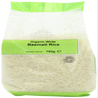Suma Organic White Basmati Rice 750 g (Pack of 6)