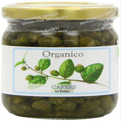 Organico Organic Capers in Brine 190 g (Pack of 6)