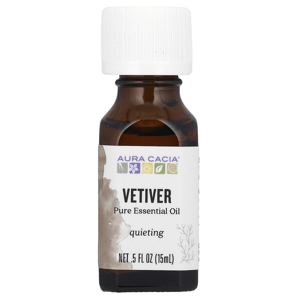 100% Pure Essential Oil, Vetiver.5 fl oz (15 ml) - Aura Cacia