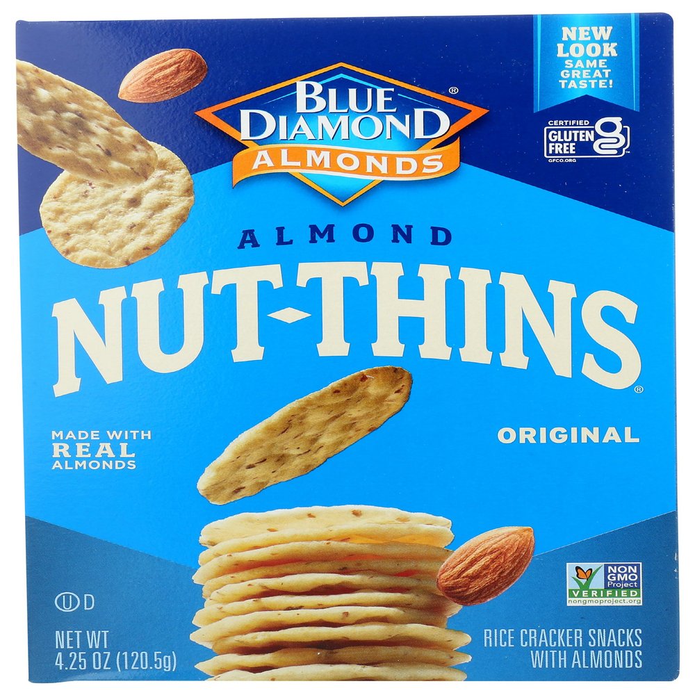 BLUE DIAMOND CRACKER NUT THIN ALMOND, 4.25 OZ