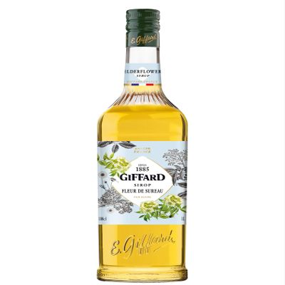 GIFFARD - Elderflower Syrup - French Recipe and Manufactured - Floral and Thirst-Quenching - 1 Litre, 0.0% vol, 100cl