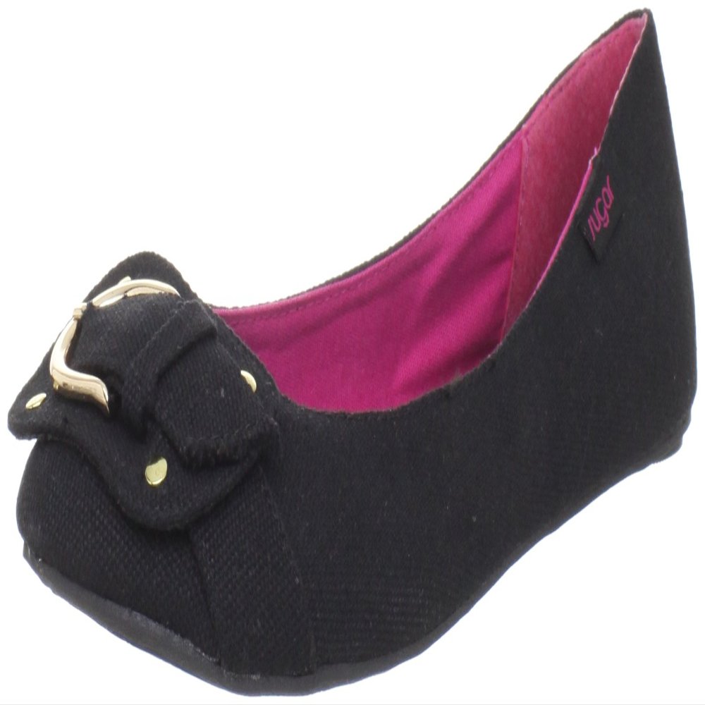 Sugar Women's Apple Juice Flat, Black, 4.5 UK