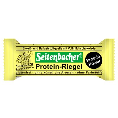 Seitenbacher Vanilla Protein Bar I glutenfree I all natural I rich in dietary fiber I 4 pack (4x60g)