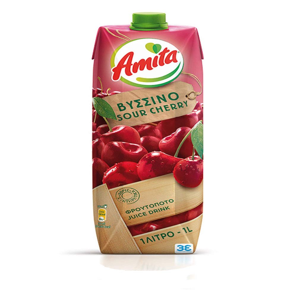Amita Sour Cherry Juice Drink 1L (Pack of 8)