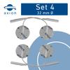 4 Small Round Electrodes Pads - 32mm Diameter - Compatible to TENS EMS Units with 2mm Connection - axion Brand Quality by axion.Germany view 2