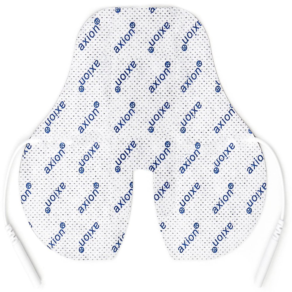 Axion Neck Electrode. Self-Adhesive Pad for TENS EMS Units with 2mm Connection. Specially Designed and Shaped for Pain in The Neck, Back and Cervical Vertebrae