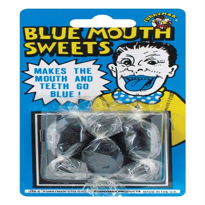 3 x Blue Mouth Sweets - Ideal For Resale Or Party Bags