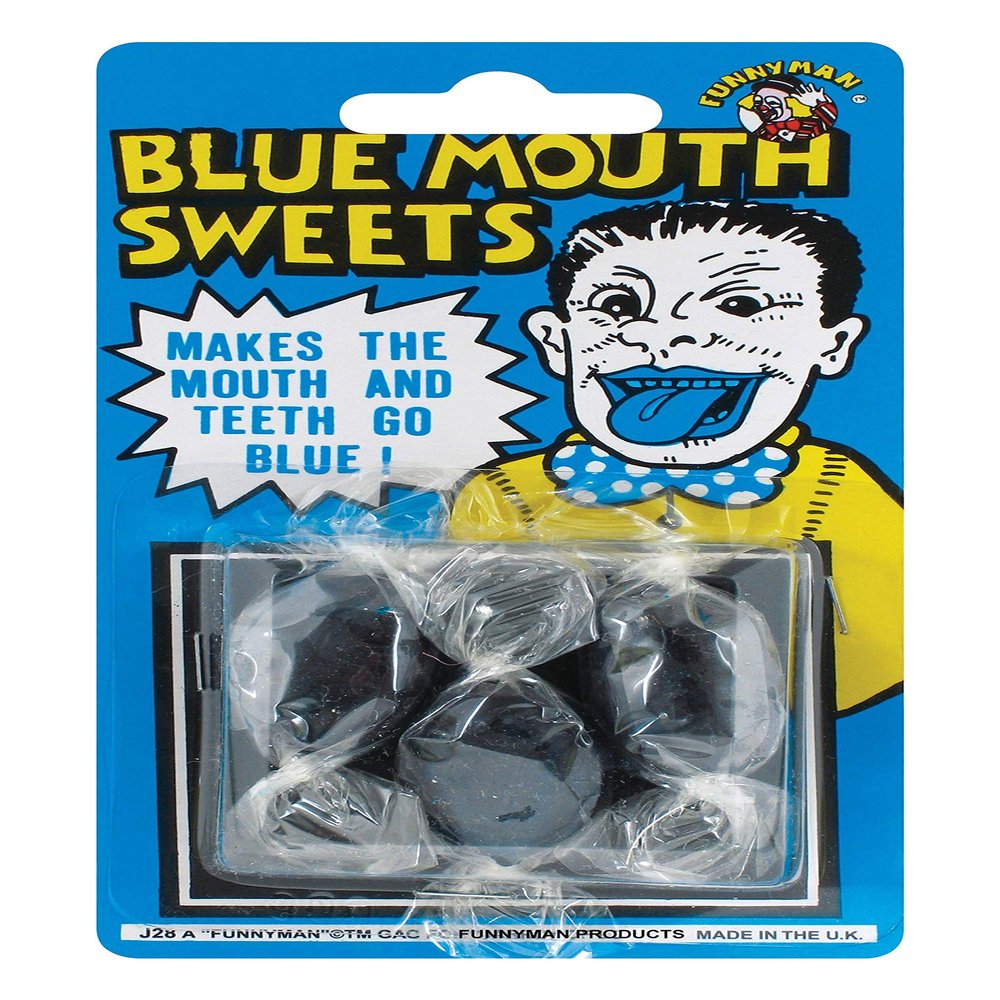 3 x Blue Mouth Sweets - Ideal For Resale Or Party Bags