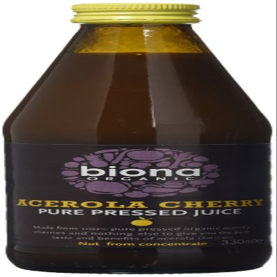 Biona Organic Acerola Cherry Pure Juice 330 ml (Pack of 2)