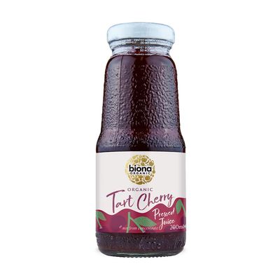 Biona Organic Tart Cherry Juice 200 ml, Pack of 6 - Not from Concentrate - Pure, Pressed Fruit Juice - Freshly Harvested by Organic Farmers