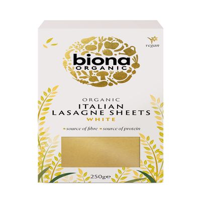 BIONA Organic Lasagne Sheets - White 250g (PACK OF 6)