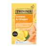 Twinings Lemon and Ginger Flavoured Tea - 80 Biodegradable Bags (Multipack of 4 x 20), Caffeine-Free Herbal Tea with Zesty Lemon & Spicy Ginger Flavor, Refreshing & Soothing Beverage view 1