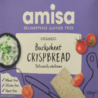 Amisa Organic Buckwheat Crispbread 120g (Pack of 6)