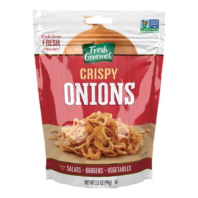 Fresh gourmet Crispy Onions, Lightly Salted, 3.5-Ounce (Pack of 6) by Sugar Foods