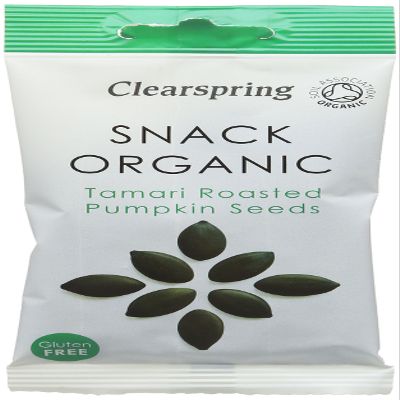 Clearspring Organic Tamari Roasted Styrian Pumpkin Seeds 30 g (Pack of 15)