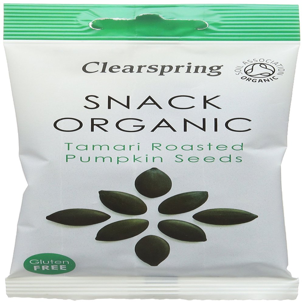 Clearspring Organic Tamari Roasted Styrian Pumpkin Seeds 30 g (Pack of 15)