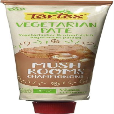 Tartex Organic Mushroom Pate Tube 200 g (Pack of 12)